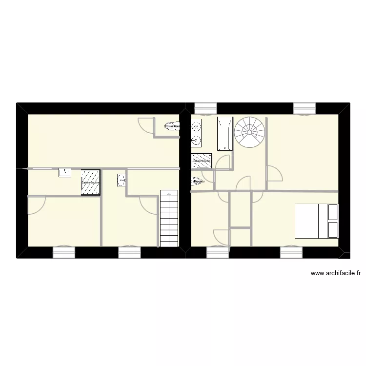 Touquin 1er étage. Plan de 3 et 81 m² Touquin 1er étage. Plan de 3 et 81 m²