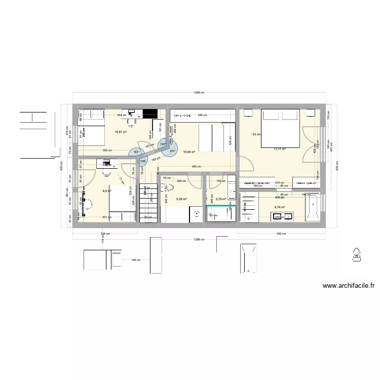 Fabien et Marie new. Plan de 7 pièces et 69 m²