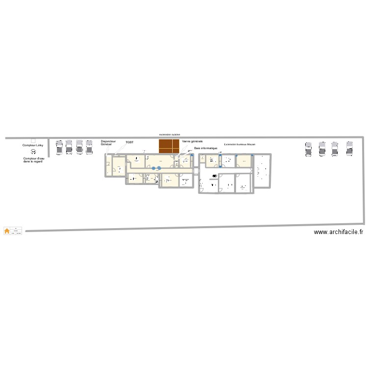mazan déplacement acceuil. Plan de 38 pièces et 379 m2