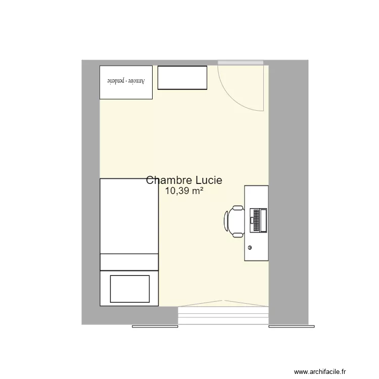 Chambre Lucie 2. Plan de 