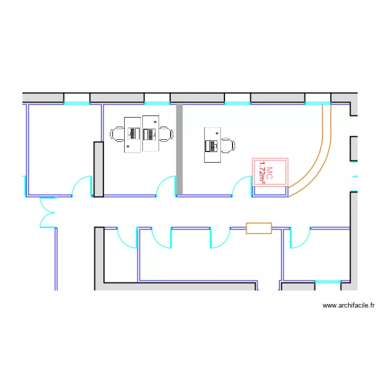 Bureau_avec_paroi. Plan de 