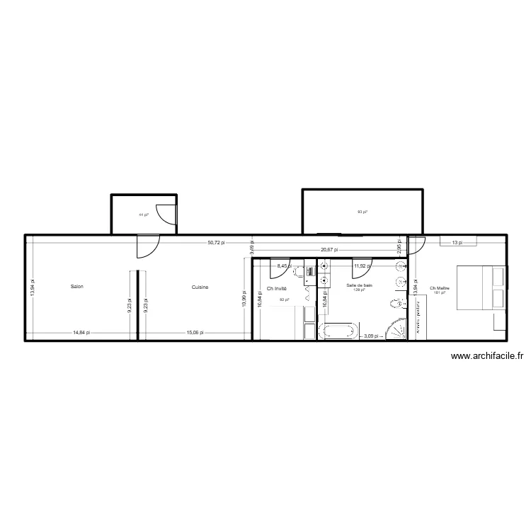 Maison yvaine. Plan de 