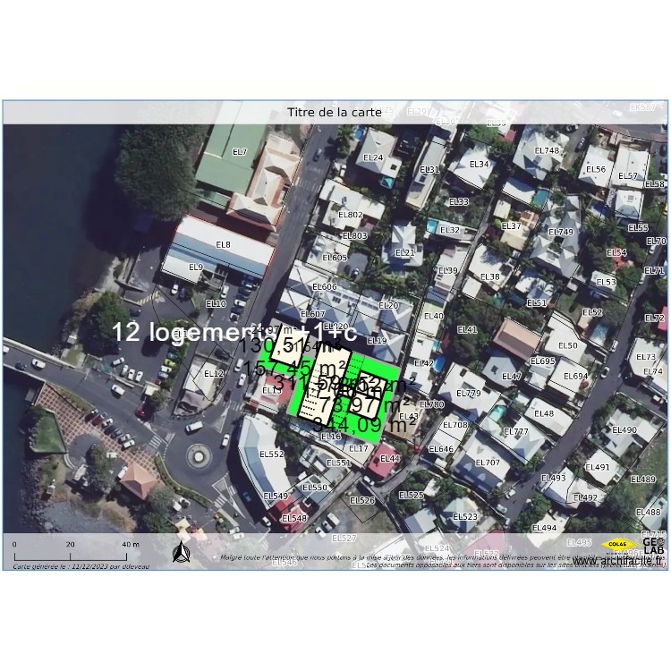 EL 14 15 18. Plan de 9 pièces et 1164 m2