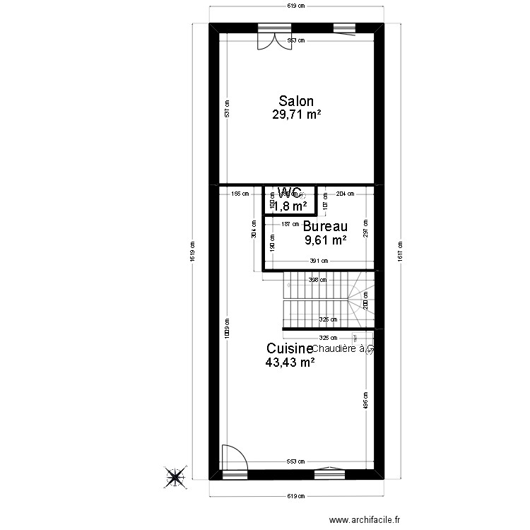 Bazincourt-sur-Saulx Logement 1. Plan de 13 pièces et 169 m2