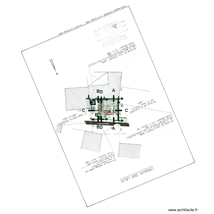 Projet du  21 10 2025  Plan de masse. Plan de 8 Pièces et 87 m²