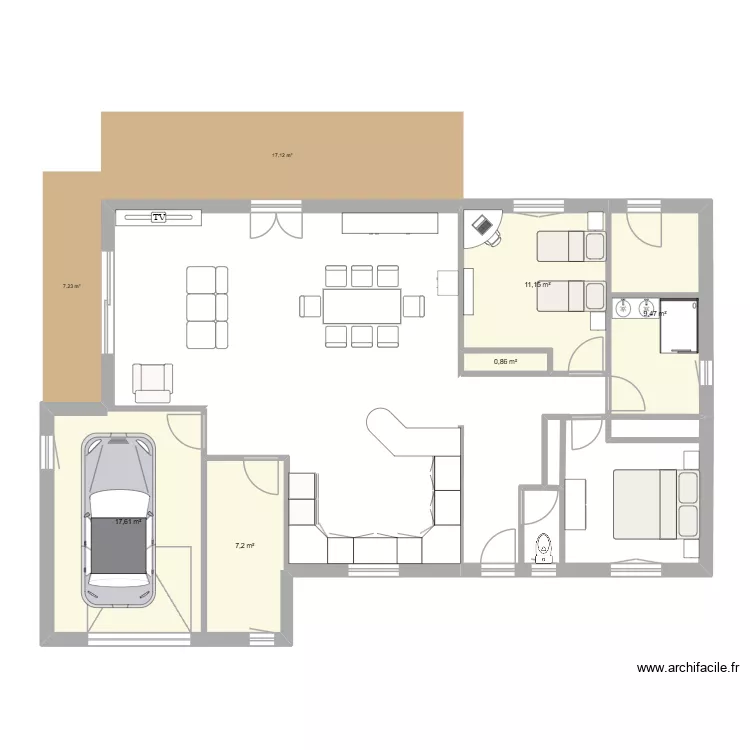 villefranche. Plan de 5 Pièces et 46 m² villefranche. Plan de 5 Pièces et 46 m²