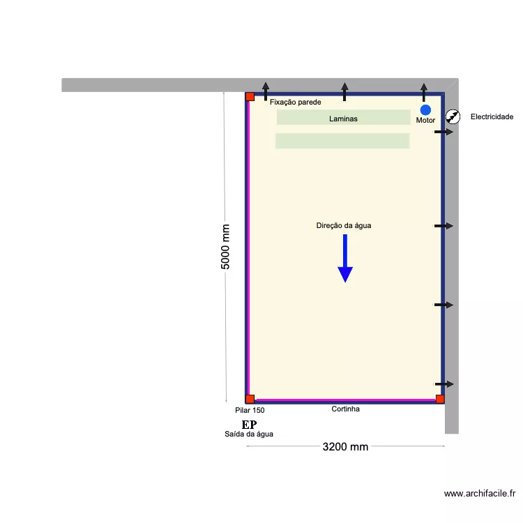 Especiosa. Plan de 1  et 15 m²
