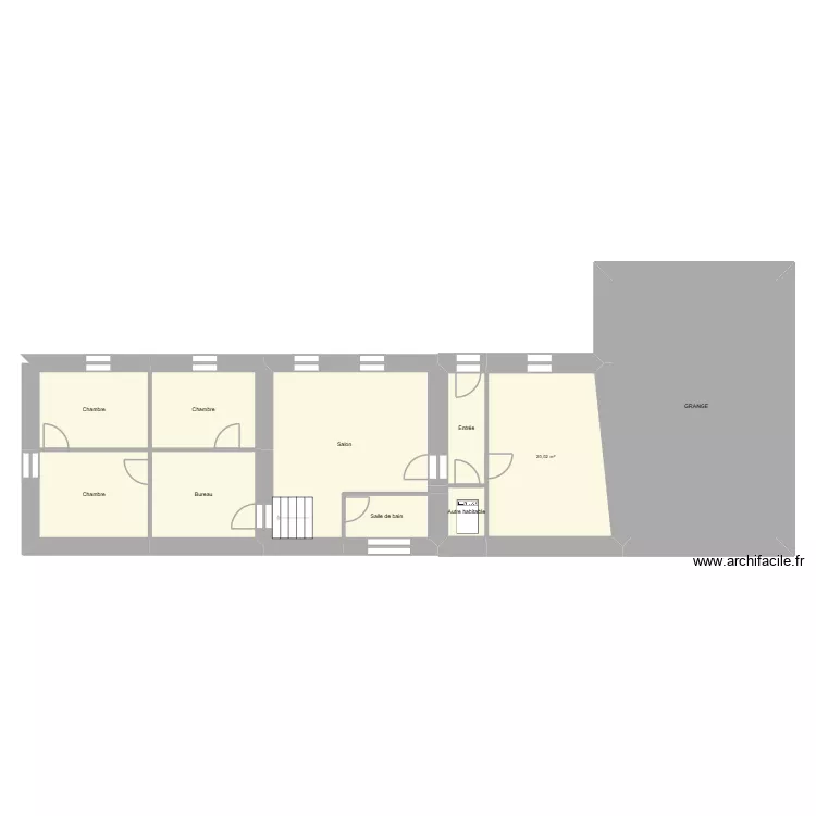 MONIAUX Michel - CHATEAU LEVEQUE. Plan de 10  et 133 m²