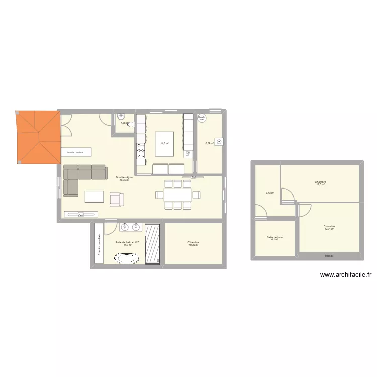 VANESS 2. Plan de 11 Pièces et 130 m²