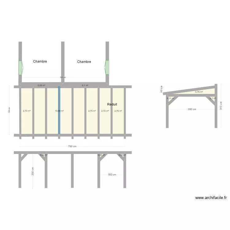 Projet carport. Plan de 