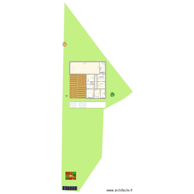 BICHON2. Plan de 12 pièces et 155 m2