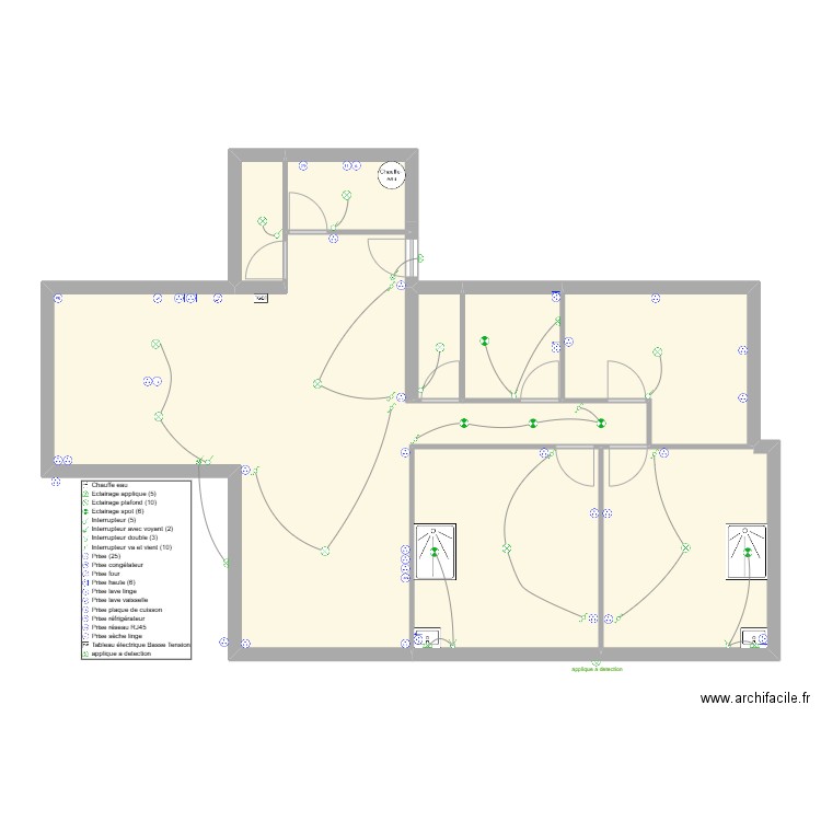 plan jeandel le porge. Plan de 8 pièces et 103 m2