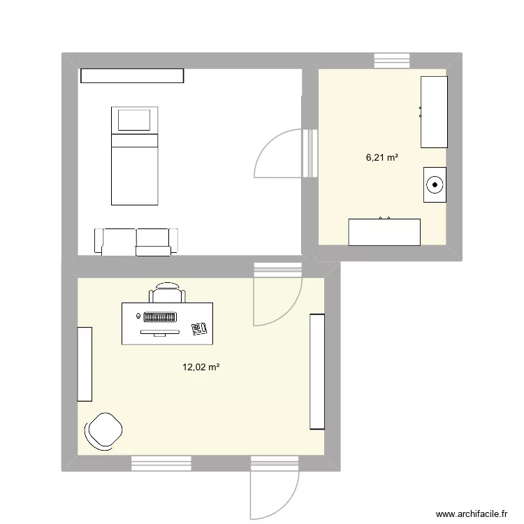 Institut. Plan de 2 et 18 m² Institut. Plan de 2 et 18 m²