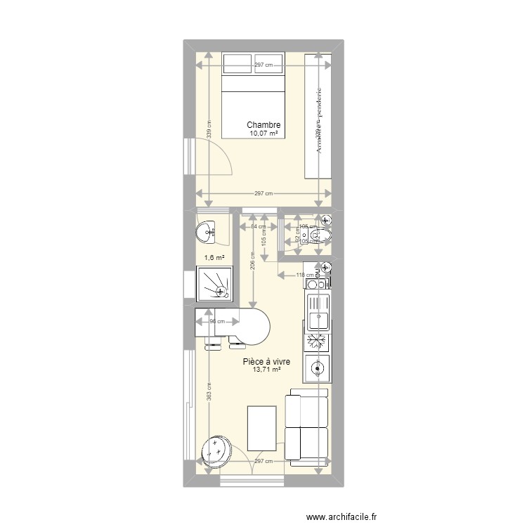 STUDIO MONTA SUD. Plan de 0 pièce et 0 m2
