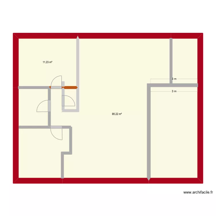 maison. Plan de 4  et 54 m²