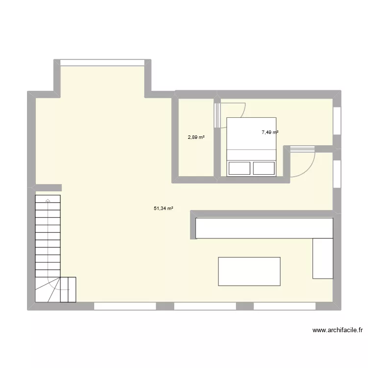 CAbries. Plan de 3  et 62 m²
