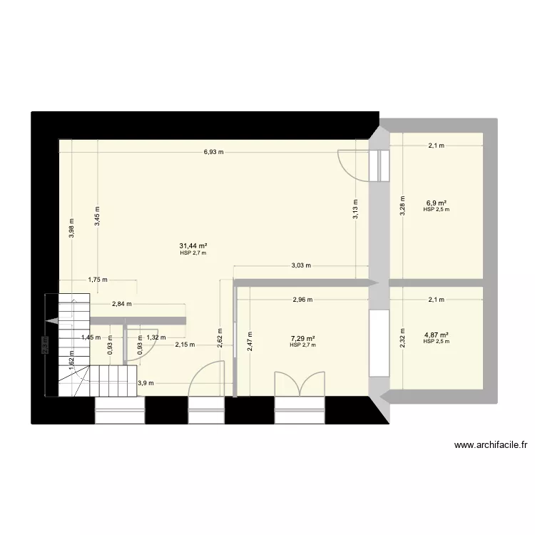 Take2. Plan de 4 et 51 m² Take2. Plan de 4 et 51 m²