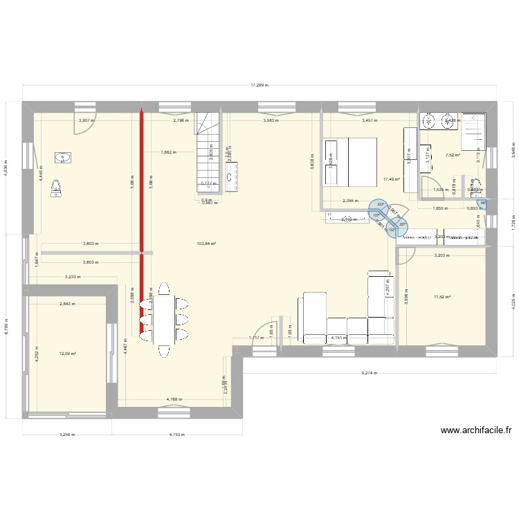 Maison de Saint Agathon futur placement de l\'escalier. Plan de 0 pièce et 0 m2