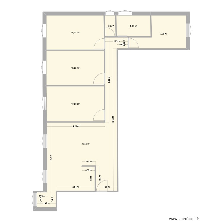 test2. Plan de 7 pièces et 79 m2