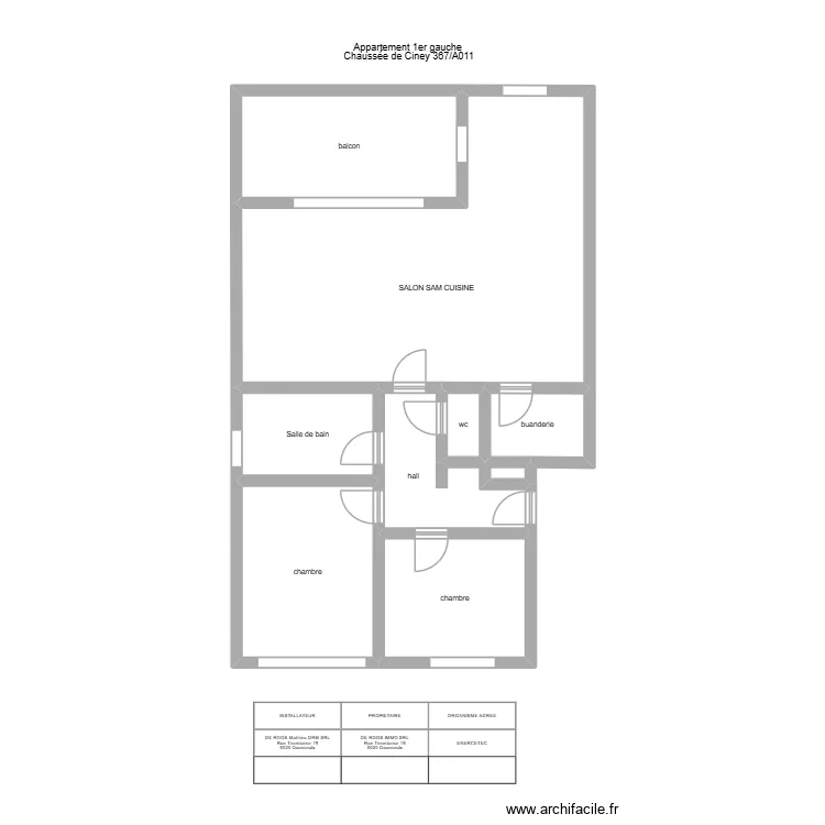 1ER gauche coutisse. Plan de 