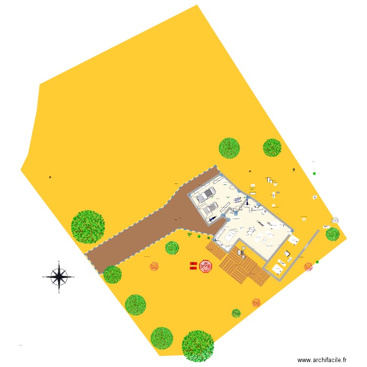 1500 Cadastre. Plan de 2 pièces et 195 m2