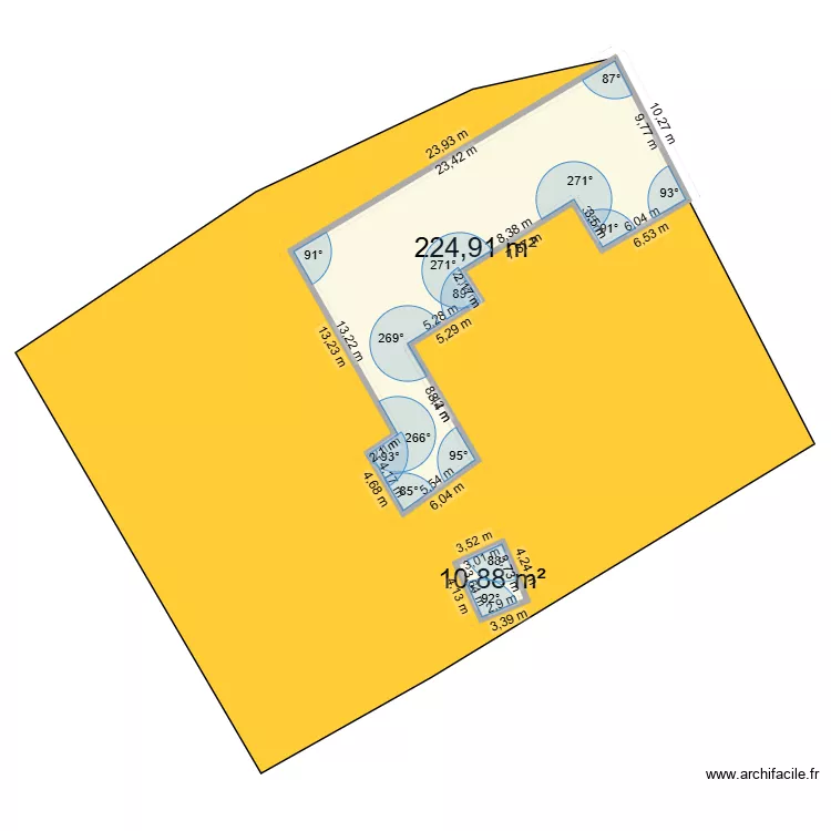 plan NOORPEENE. Plan de 2  et 236 m²