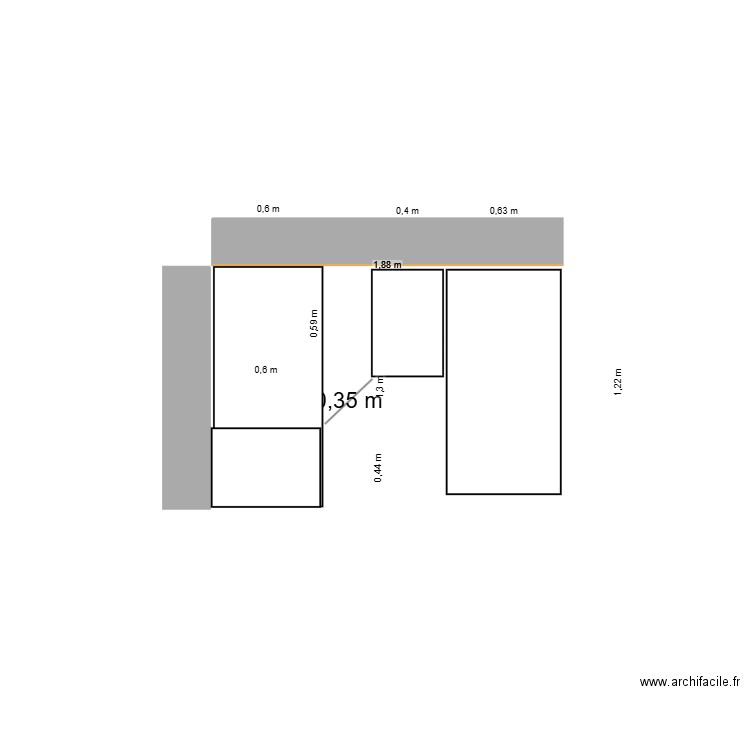 cuisine. Plan de 0 pièce et 0 m2