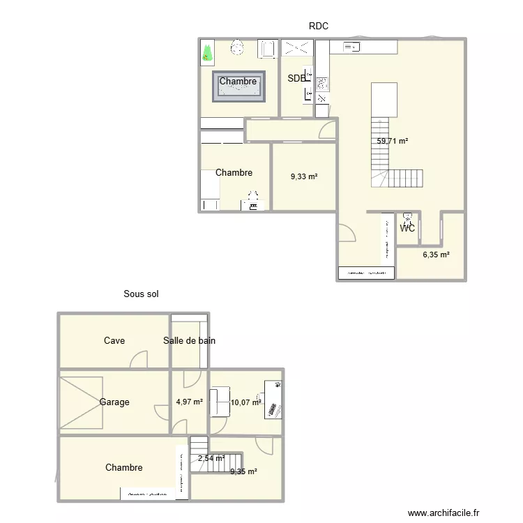 Maison Brussieu. Plan de 