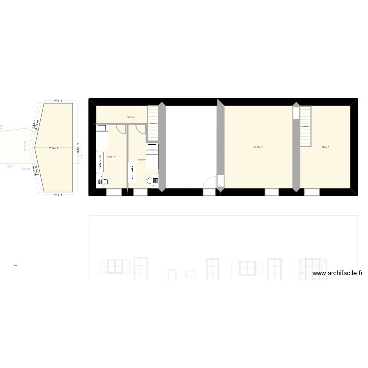 ETAGE- projet -1. Plan de 0 pièce et 0 m2 ETAGE- projet -1. Plan de 0 pièce et 0 m2