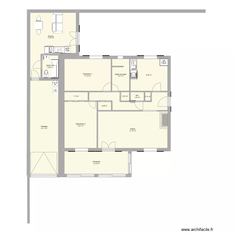Maison Garage. Plan de Maison Garage. Plan de