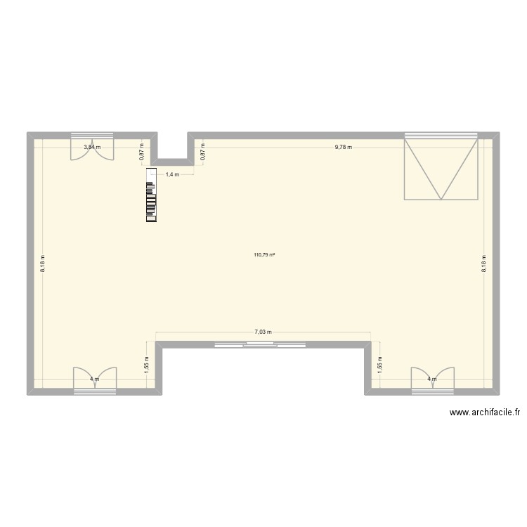 intima sic. Plan de 1 pièce et 111 m2