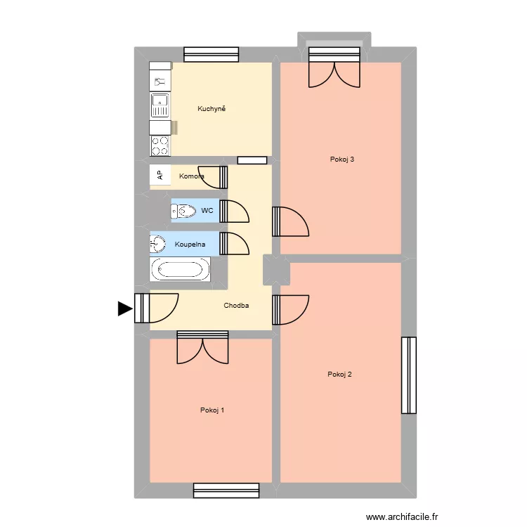 Na Nábřeží 627, byt 5. Plan de 16 et 196 m² Na Nábřeží 627, byt 5. Plan de 16 et 196 m²
