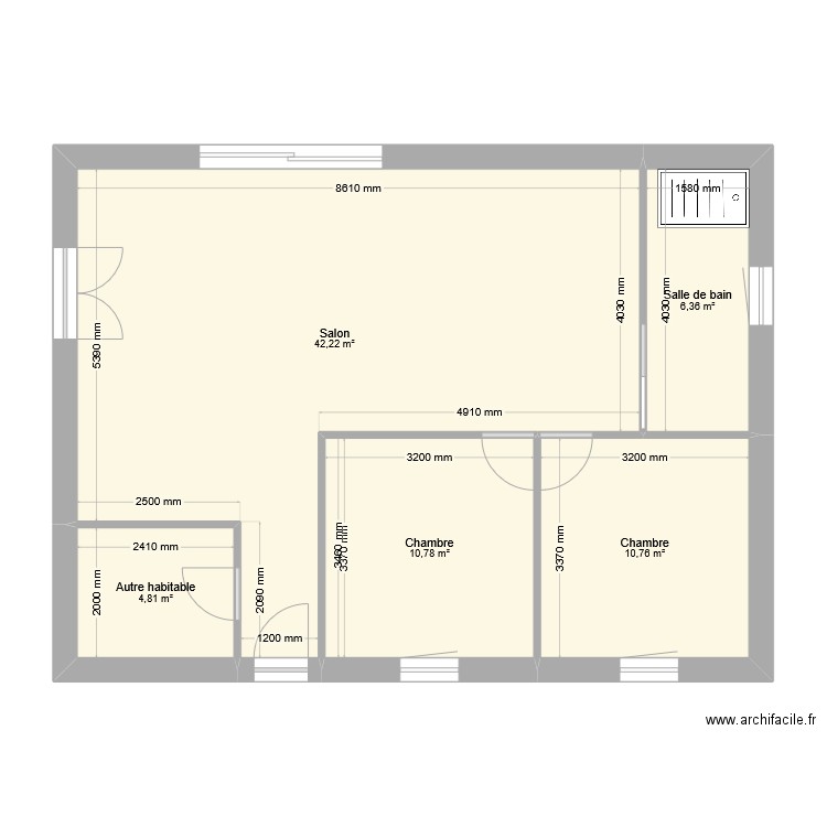 vielle. Plan de 0 pièce et 0 m2