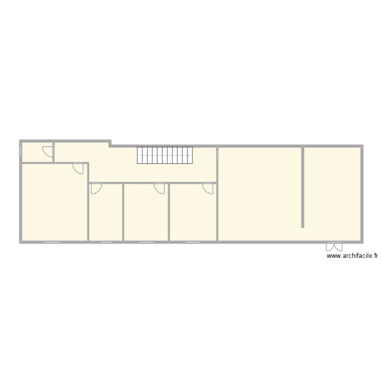 Letourneau Etage Vierge. Plan de 7 pièces et 73 m2