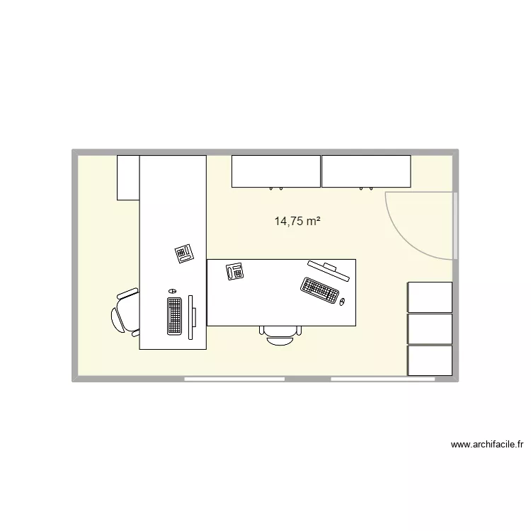 BUREAU DG V1. Plan de 1 et 15 m² BUREAU DG V1. Plan de 1 et 15 m²
