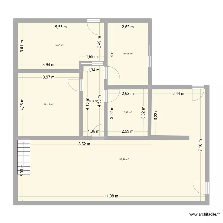 Maison Lescarran 3. Plan de 