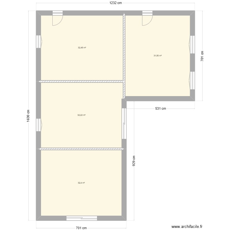 RDC. Plan de 0 pièce et 0 m2