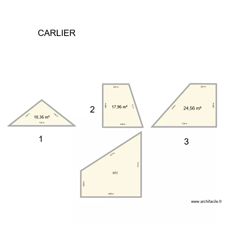 Passoires PACLOGT. Plan de 4 et 88 m² Passoires PACLOGT. Plan de 4 et 88 m²
