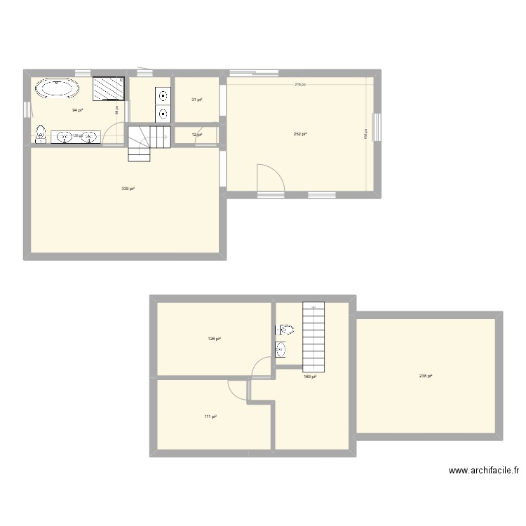 466 ch.du.Ruisseau Nord. Plan de 9 pièces et 127 m2