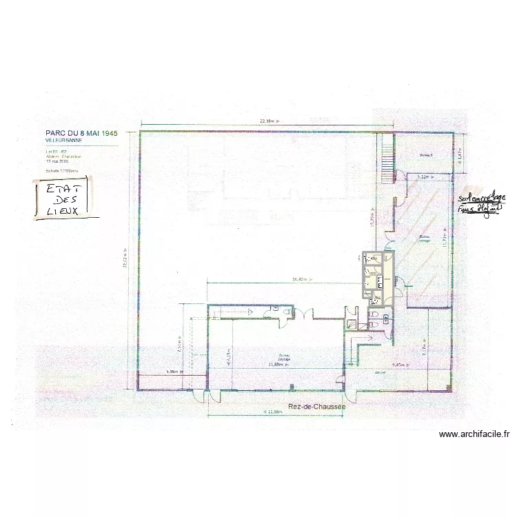 WC RIVIERE AVR. Plan de 