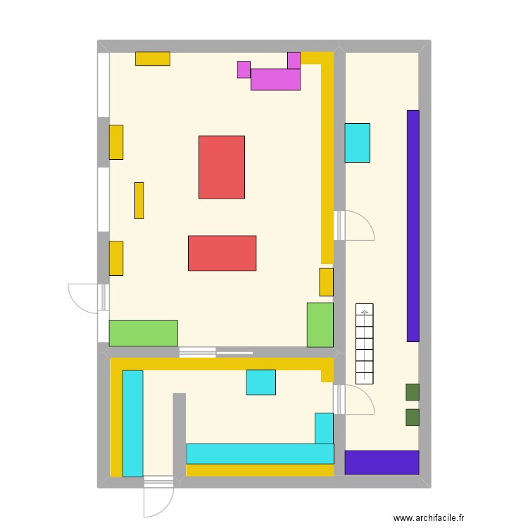 plan mag. Plan de 2 pièces et 58 m2