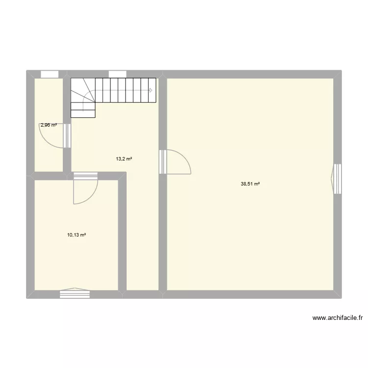 MAISON TOURNAN GRENIER. Plan de 4 Pièces et 65 m²