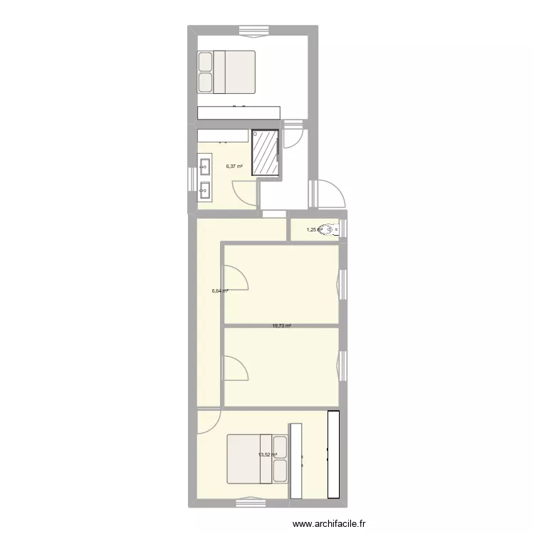 agrandissement nouvelle aménagement. Plan de 5 Pièces et 48 m² agrandissement nouvelle aménagement. Plan de 5 Pièces et 48 m²