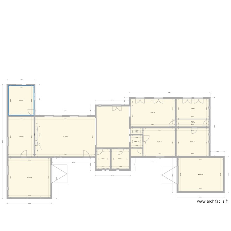Mirandol V5 08022025. Plan de 14 pièces et 214 m2
