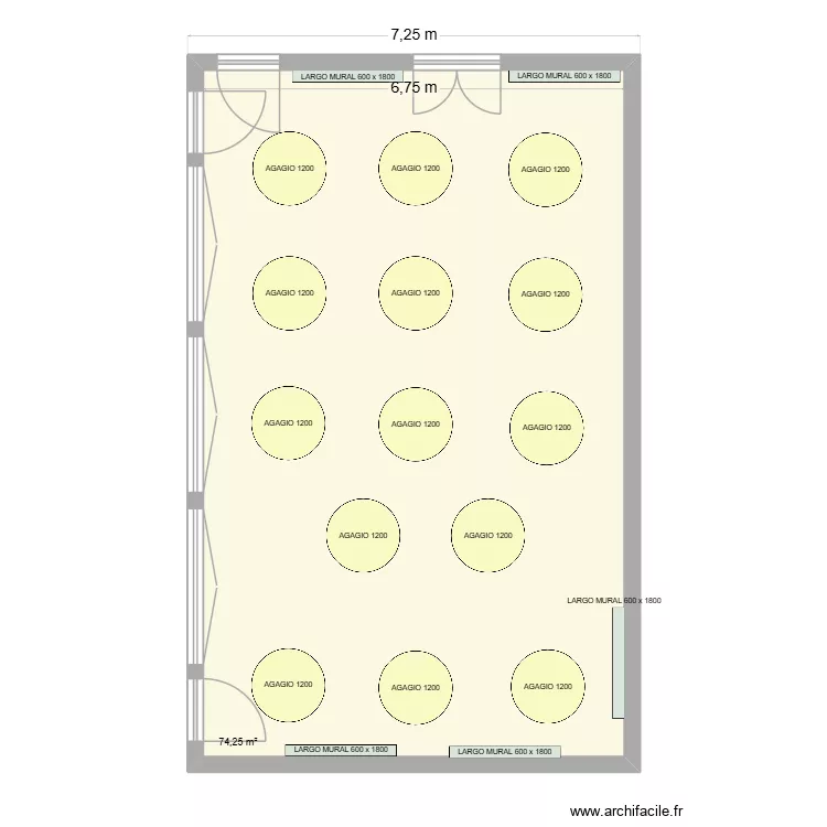 REFECTOIRE - MAIRIE DE LOGRON. Plan de 