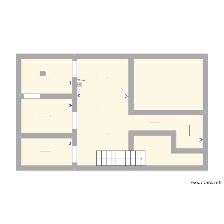 Elise à Simon. Plan de 6 pièces et 50 m2