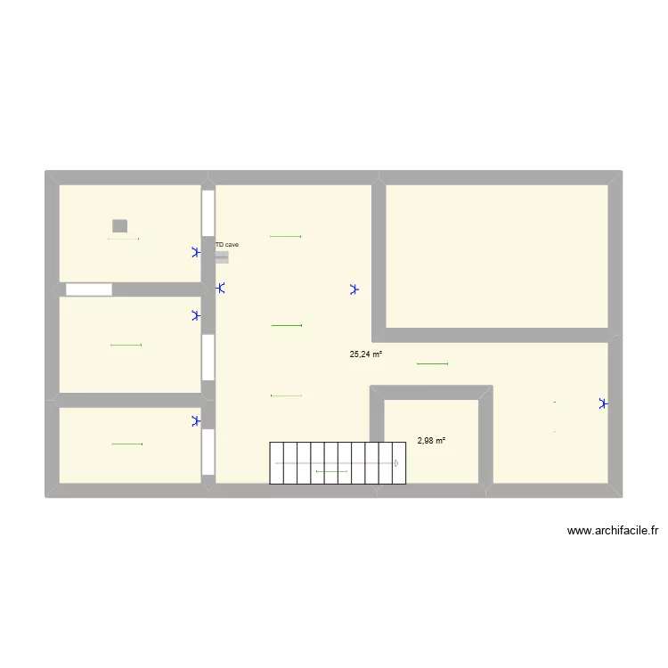 Elise &agrave; Simon. Plan de 6  et 54 m²