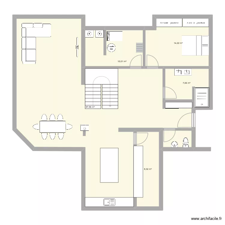2eme simu rouxmesnil. Plan de 5 et 128 m² 2eme simu rouxmesnil. Plan de 5 et 128 m²
