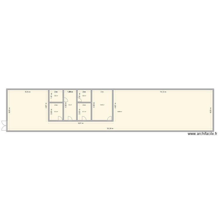 handi. Plan de 7 pièces et 178 m2