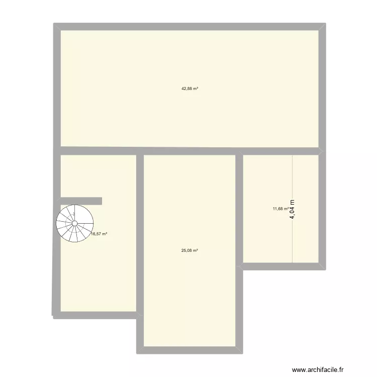 plan origine. Plan de 11  et 186 m²